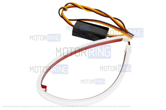 Гибкая круговая светодиодная лента ДХО Sal-Man 30см бело-желтая с повторителем поворотника универсальная