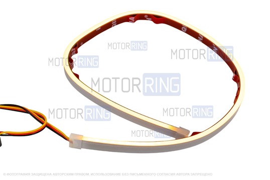 Гибкая светодиодная лента ДХО Sal-Man 60см бело-желтая с плавным розжигом и повторителем поворотника универсальная_1