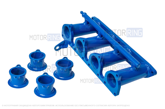 Горизонтальный впускной коллектор GTS под 4-х дроссельный узел Toyota Levin Silver Top для 16 кл ВАЗ 2108-21099, 2110-2112, Лада Приора_1