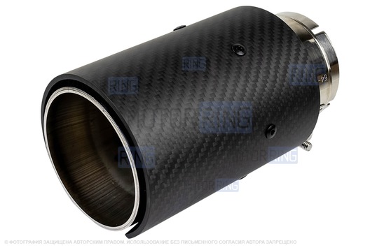 Круглая насадка глушителя из нержавеющей стали Sal-Man HJ-CBM008 d89мм с карбоновой накладкой