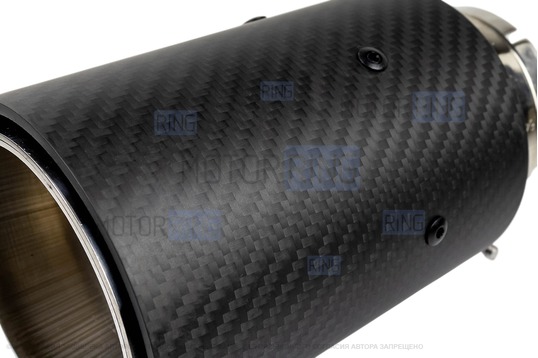 Круглая насадка глушителя из нержавеющей стали Sal-Man HJ-CBM008 d89мм с карбоновой накладкой