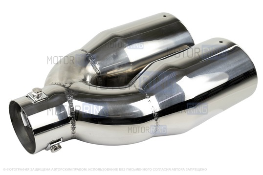 Раздвоенная насадка глушителя Sal-Man HJ-H321 d184х90мм из нержавеющей стали