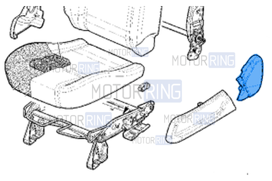 Внешние облицовки передних сидений образца 21214 (капельки) для Лада 4х4 с 2019 г.в., Нива Легенд_1