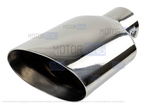 Овальная насадка глушителя Sal-Man HJ-705 d122х79мм из нержавеющей стали_1