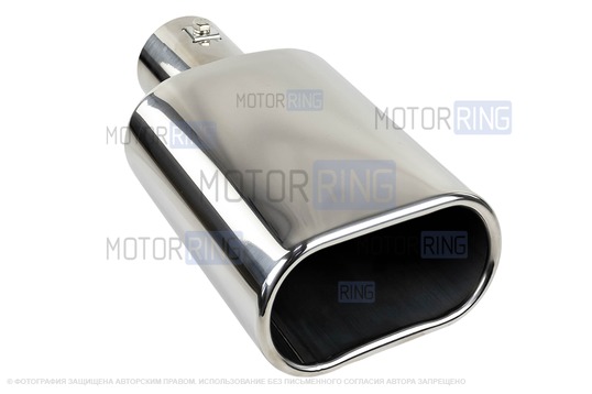 Овальная насадка глушителя Sal-Man HJ-704 d138х74мм из нержавеющей стали