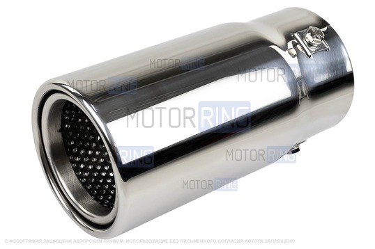 Круглая насадка глушителя Sal-Man HJ-PRADO d89мм из нержавеющей стали