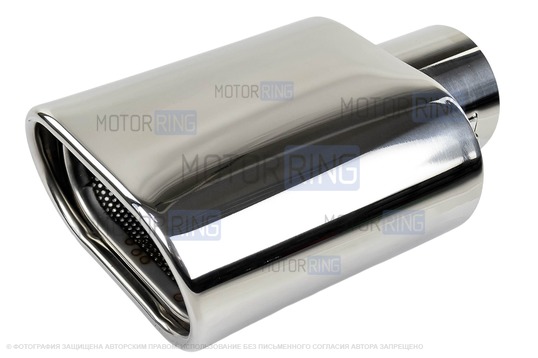 Овальная насадка глушителя Sal-Man HJ-US0061A d122х69ммиз нержавеющей стали