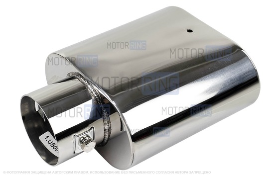 Овальная насадка глушителя Sal-Man HJ-US0061A d122х69ммиз нержавеющей стали