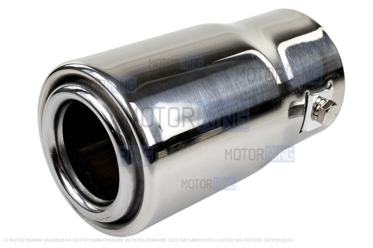 Круглая насадка глушителя Sal-Man HJ-429 d63мм из нержавеющей стали_1