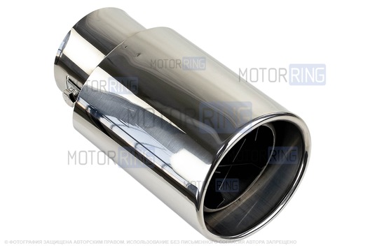 Овальная насадка глушителя Sal-Man HJ-898 d86х65мм из нержавеющей стали