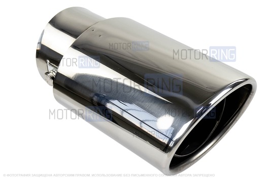 Овальная насадка глушителя Sal-Man HJ-898 d86х65мм из нержавеющей стали