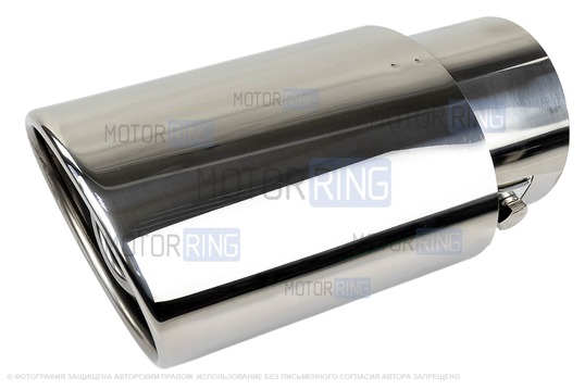 Овальная насадка глушителя Sal-Man HJ-8973 d86х66мм из нержавеющей стали