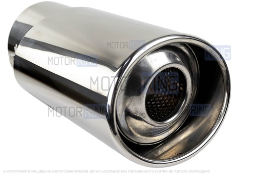 Овальная насадка глушителя Sal-Man HJ-8973 d86х66мм из нержавеющей стали