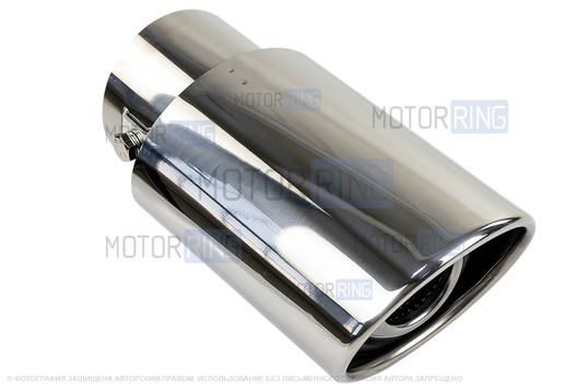 Овальная насадка глушителя Sal-Man HJ-8973 d86х66мм из нержавеющей стали