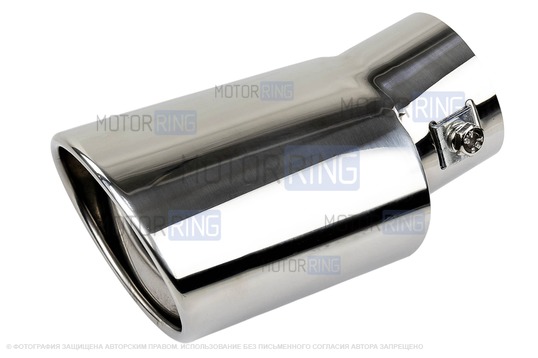 Овальная насадка глушителя Sal-Man HJ-423 Small d60мм из нержавеющей стали_1