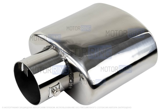 Овальная насадка глушителя Sal-Man HJ-H0088 d145х78мм из нержавеющей стали