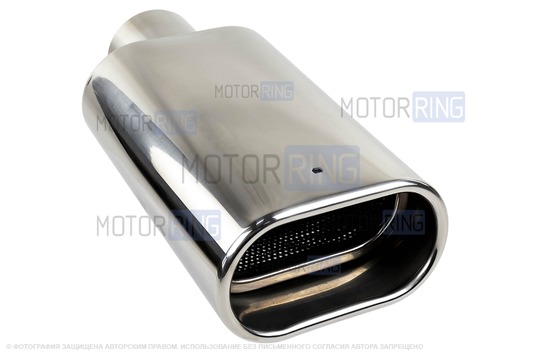 Овальная насадка глушителя Sal-Man HJ-US0061 d122х69ммиз нержавеющей стали