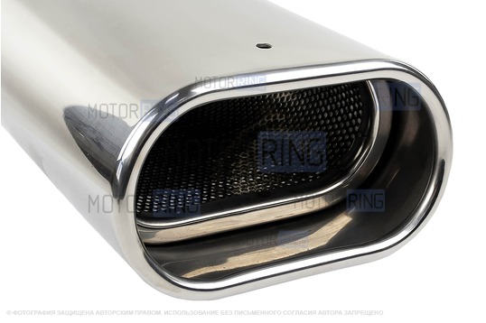 Овальная насадка глушителя Sal-Man HJ-US0061 d122х69ммиз нержавеющей стали