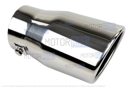 Овальная насадка глушителя Sal-Man HJ-428 d85х65мм из нержавеющей стали