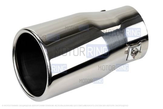 Овальная насадка глушителя Sal-Man HJ-428 d85х65мм из нержавеющей стали