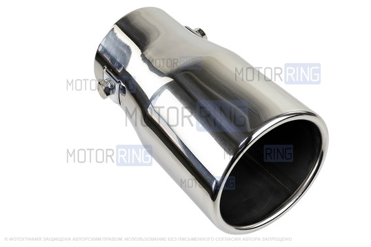 Овальная насадка глушителя Sal-Man HJ-428 d85х65мм из нержавеющей стали