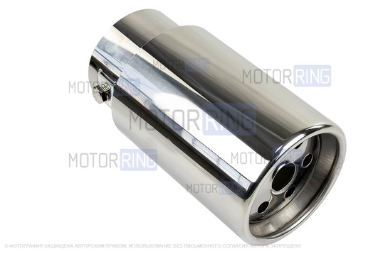 Круглая насадка глушителя Sal-Man HJ-601 d76мм из нержавеющей стали