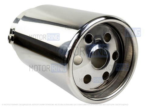 Круглая насадка глушителя Sal-Man HJ-601 d76мм из нержавеющей стали