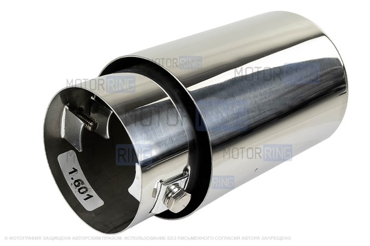 Круглая насадка глушителя Sal-Man HJ-601 d76мм из нержавеющей стали