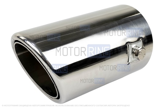 Круглая насадка глушителя из нержавеющей стали Sal-Man HJ-6023 d65мм со скосом_1