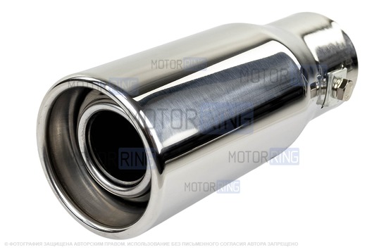 Круглая насадка глушителя Sal-Man HJ-6024 d61мм из нержавеющей стали_1