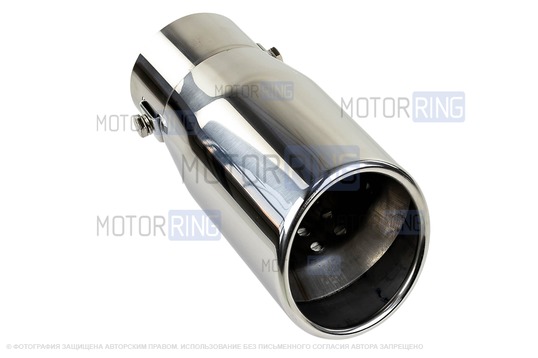 Круглая насадка глушителя из нержавеющей стали Sal-Man HJ-889 d78мм со скосом