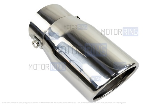 Круглая насадка глушителя из нержавеющей стали Sal-Man HJ-889 d78мм со скосом