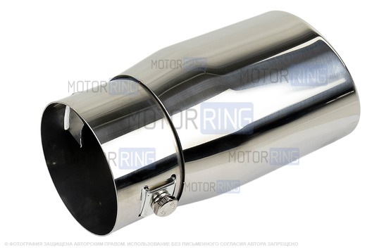 Круглая насадка глушителя из нержавеющей стали Sal-Man HJ-889 d78мм со скосом