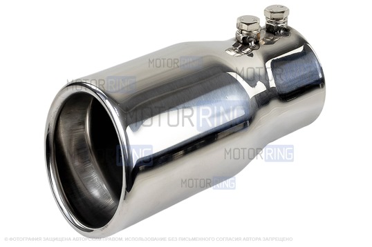 Круглая насадка глушителя Sal-Man HJ-414 Small d63мм из нержавеющей стали