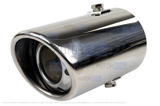 Круглая насадка глушителя Sal-Man HJ-613 d63мм из нержавеющей стали_1