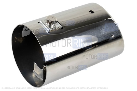 Круглая насадка глушителя Sal-Man HJ-613 d63мм из нержавеющей стали