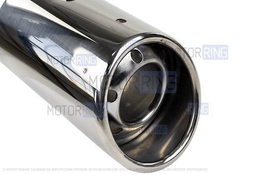 Круглая насадка глушителя Sal-Man HJ-613 d63мм из нержавеющей стали