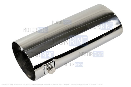 Овальная насадка глушителя Sal-Man HJ-6005.2 d65х55мм из нержавеющей стали