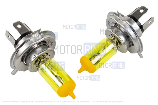 Галогеновые лампы MTF Light Aurum с цоколем H4 12V 55W 3000K для ВАЗ 2101-2107, 2108-21099, 2113-2115, Лада 4х4, Нива Легенд, Гранта, Ларгус