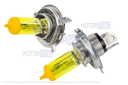 Галогеновые лампы MTF Light Aurum с цоколем H4 12V 55W 3000K для ВАЗ 2101-2107, 2108-21099, 2113-2115, Лада 4х4, Нива Легенд, Гранта, Ларгус