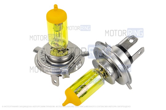 Галогеновые лампы MTF Light Aurum с цоколем H4 12V 55W 3000K для ВАЗ 2101-2107, 2108-21099, 2113-2115, Лада 4х4, Нива Легенд, Гранта, Ларгус