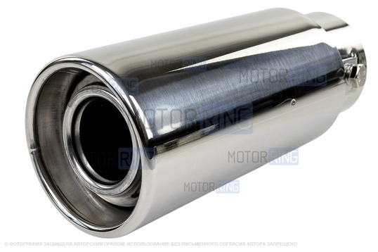 Круглая насадка глушителя Sal-Man Sal-Man HJ-609 d63мм из нержавеющей стали_1