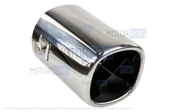 Квадратная насадка глушителя Sal-Man HJ-6053 d62х58мм из нержавеющей стали