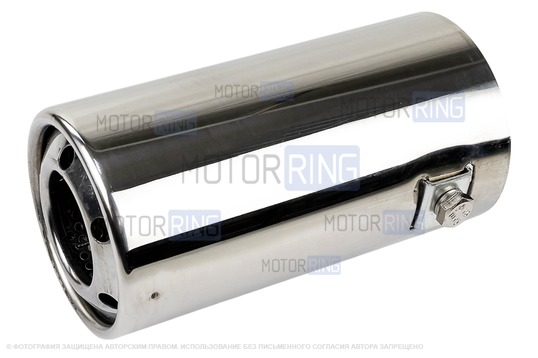 Круглая насадка глушителя Sal-Man HJ-605 d63мм из нержавеющей стали