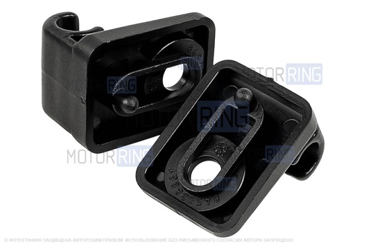 Черные солнцезащитные козырьки от Веста Спорт с зеркалами и комплектом держателей (крючков) для Лада Веста NG