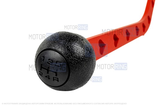 Ручка КПП удлиненная красная GTS Черви для ВАЗ 2101-2107, Лада 4х4 (Нива)