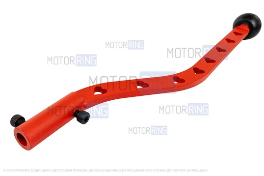 Ручка КПП удлиненная красная GTS Черви для ВАЗ 2101-2107, Лада 4х4 (Нива)