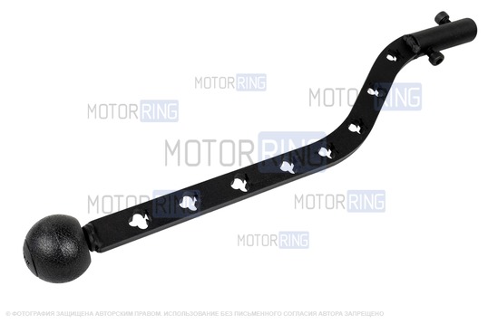 Ручка КПП удлиненная черная GTS Крести для ВАЗ 2101-2107, Лада 4х4 (Нива)_1