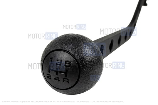 Ручка КПП удлиненная черная GTS Крести для ВАЗ 2101-2107, Лада 4х4 (Нива)