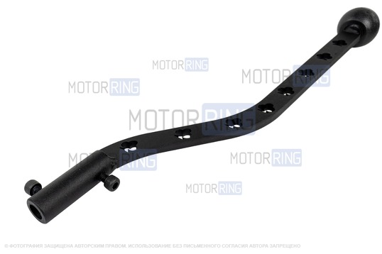 Ручка КПП удлиненная черная GTS Крести для ВАЗ 2101-2107, Лада 4х4 (Нива)